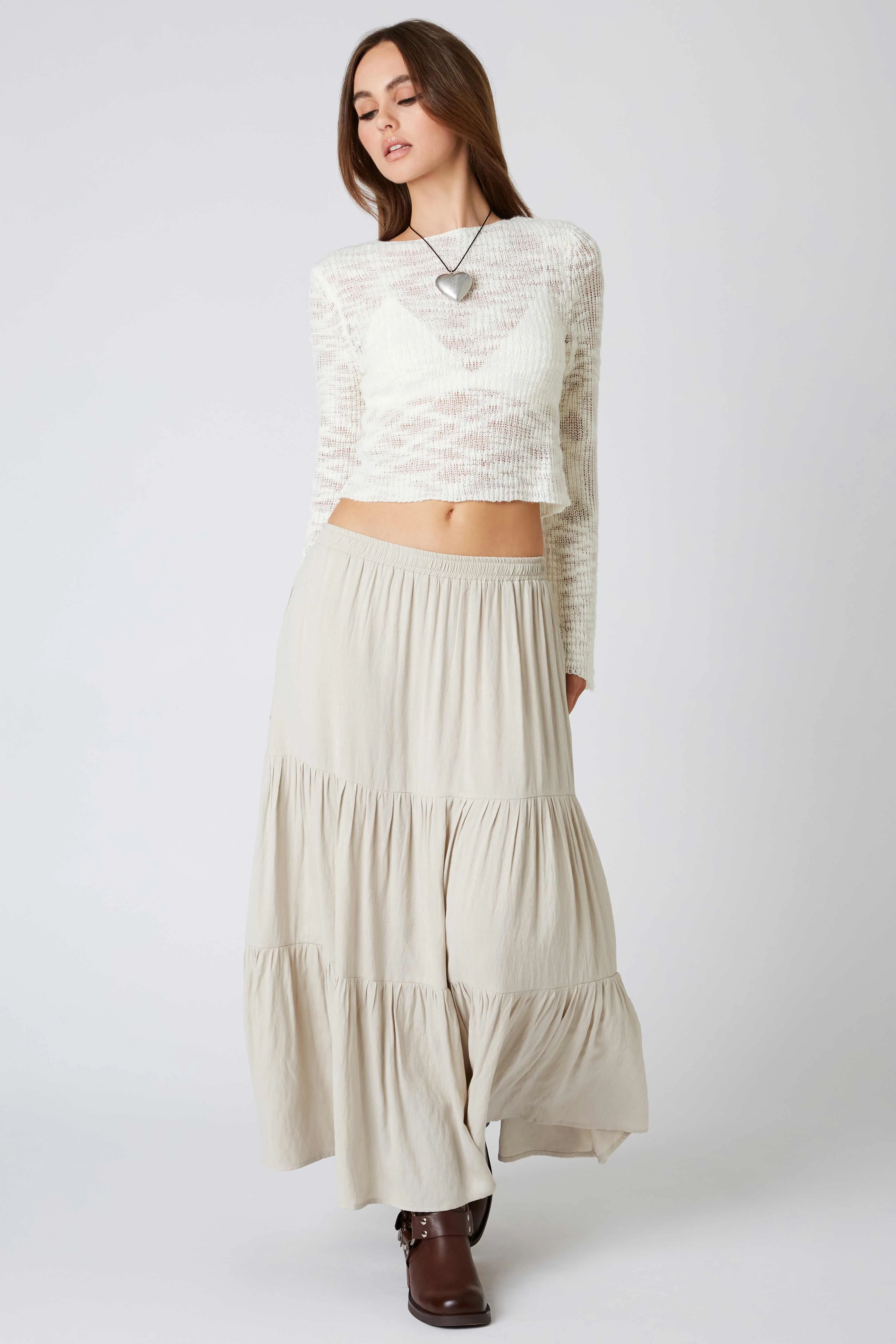 Tiered Maxi Skirt