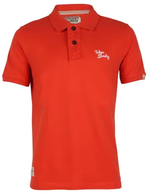Tokyo Laundry Ezequiel orange Polo Shirt
