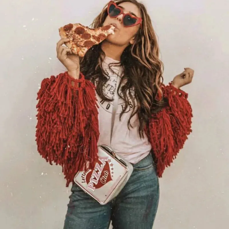 Trendy Handmade Fringe Coat