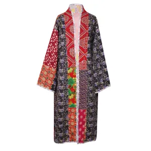 Veda Cotton Vintage Quilted Kantha Coat ONE OF KIND