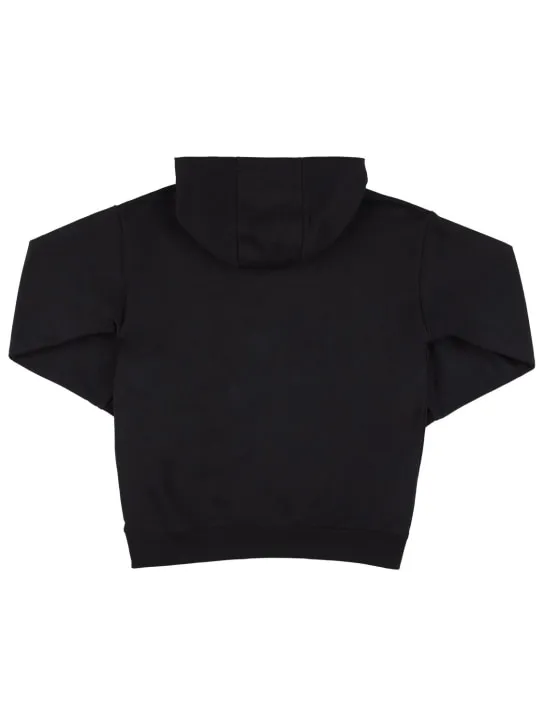 Versace   Embroidered logo cotton hoodie 