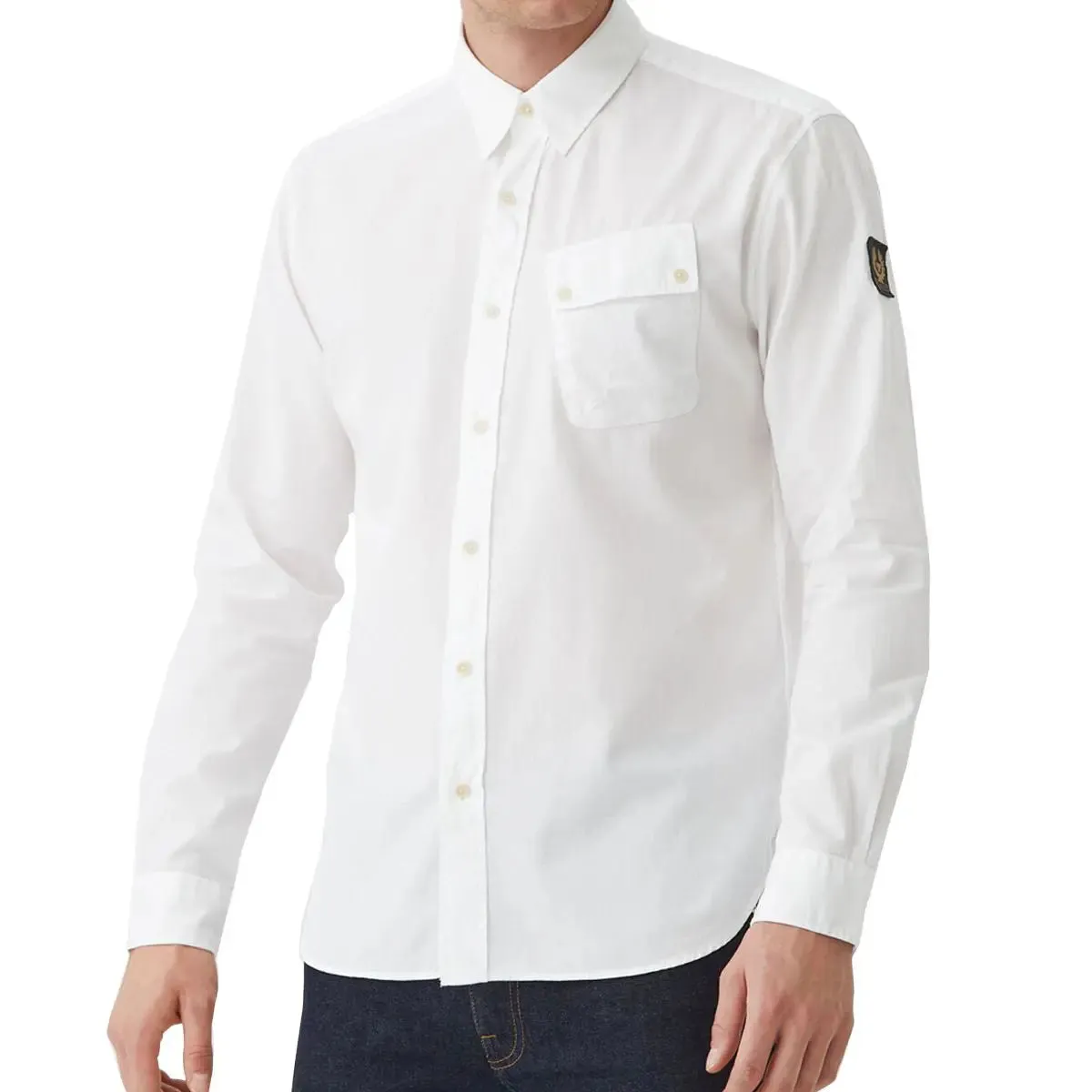 White ‘Pitch’ Cotton Twill Shirt
