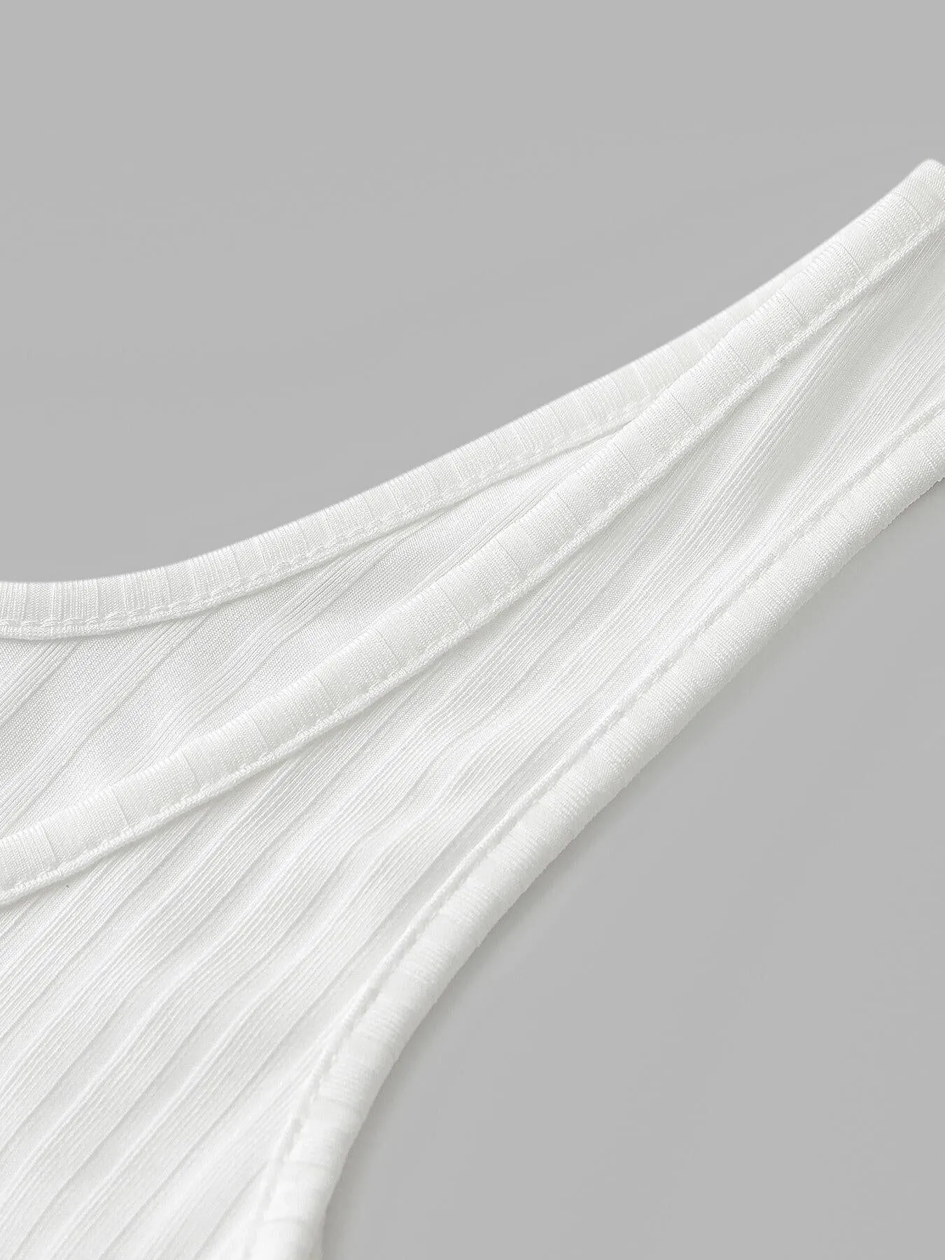 Women's Knit Plain U Neck Tank Top Tee