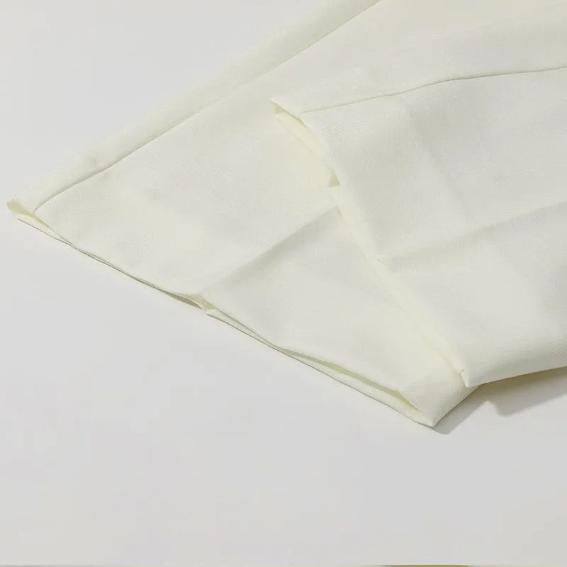 Wool High Waist Wide-leg Pants