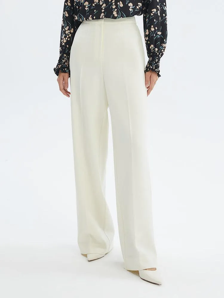 Wool High Waist Wide-leg Pants