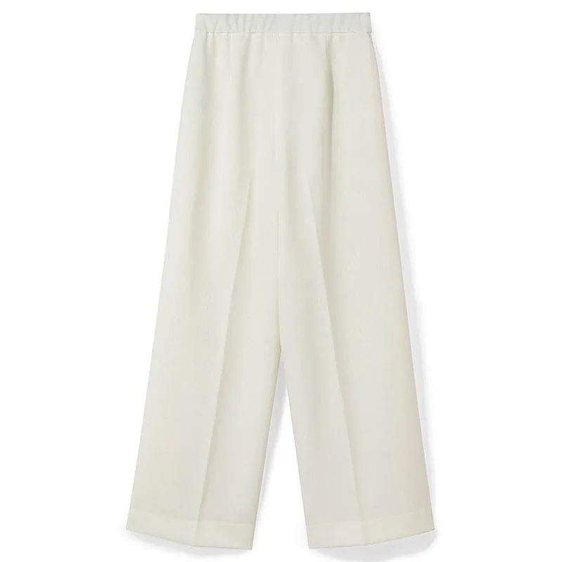 Wool High Waist Wide-leg Pants