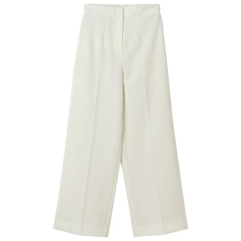 Wool High Waist Wide-leg Pants