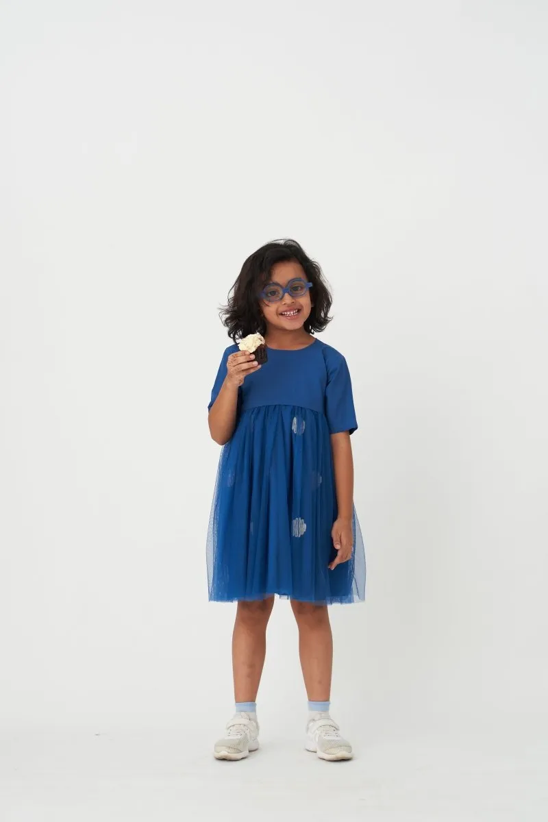 Yoke Dress - Electric Blue