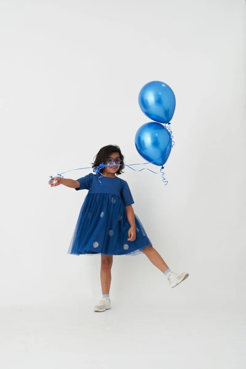 Yoke Dress - Electric Blue